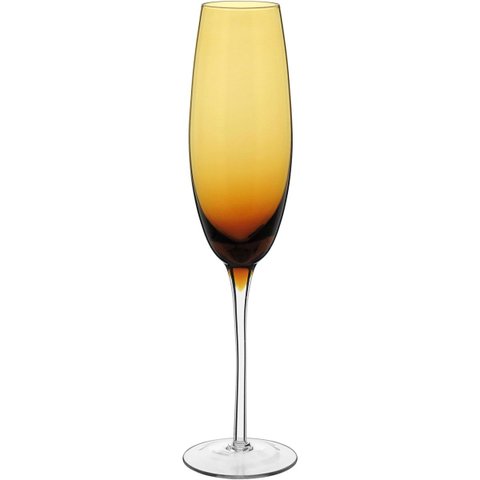 Jogo 2 Peças Taça de Vidro 230ml Âmbar 26x6x6cm Vinho Água Espumante Champagne