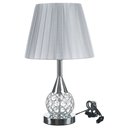 Ver imagem 3 de 2 x Abajur Luminária Quarto Sala Decoração Cristal / ABJ996/2 - Prata