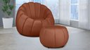 Ver imagem 7 de Kit Poltrona + Puff Decorativo Concha Veludo Terracota