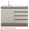 Balcão de Pia 4 Gavetas Etna Carvalho OAK Off White – Poliman - 1