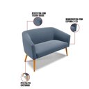 Ver imagem 5 de Kit 01 Namoradeira 02 Lugares E 02 Poltronas Azul Marinho