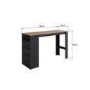 Ver imagem 3 de Mesa Bancada Gourmet 135cm para 4 Lugares Preto/Mel