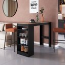 Ver imagem 1 de Mesa Bancada Gourmet 135cm para 4 Lugares Preto/Mel