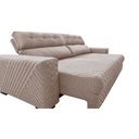 Ver imagem 4 de Sofá Retrátil e Reclinável 2,75m Molas Ensacadas Cama inBox Style Thermo Gel Linho Bege Claro