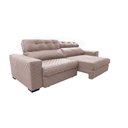 Ver imagem 7 de Sofá Retrátil e Reclinável 2,75m Molas Ensacadas Cama inBox Style Thermo Gel Linho Bege Claro
