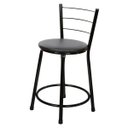 Ver imagem 2 de Kit 4 Banquetas Baixa Epoxi Preto - Assento Preto