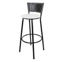 Ver imagem 2 de Kit 2 Unidades Banquetas Bistro Ratan Hawai Preto - Assento Branco
