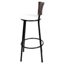 Ver imagem 4 de Kit 3 Banquetas Alta Ratan Hawai Café - Assento Branco