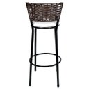 Ver imagem 5 de Kit 3 Banquetas Alta Ratan Hawai Café - Assento Branco