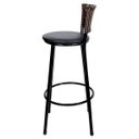 Ver imagem 3 de Kit 3 Banquetas Alta Ratan Hawai Café - Assento Preto