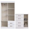 Guarda Roupa 4 Portas + Cômoda Rosario Branco - 4