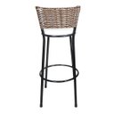 Ver imagem 5 de Kit 3 Banquetas Alta Ratan Hawai Cappuccino - Assento Branco