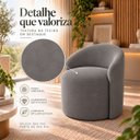 Ver imagem 2 de Poltrona Decorativa Yara Suede Sala Estar Quarto Recepção Confortável