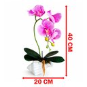 Ver imagem 5 de Arranjo Orquídea Artificial Vaso Decoração Enfeite Casa 40cm