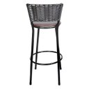 Ver imagem 5 de Kit 4 Unidades Banquetas Bistro Ratan Hawai Preto - Assento Marrom