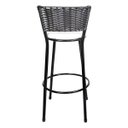 Ver imagem 4 de Kit 4 Unidades Banquetas Bistro Ratan Hawai Preto - Assento Branco