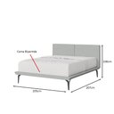 Ver imagem 4 de Cama Japonesa King com Cabeceira Almofadada Linho Tóquio