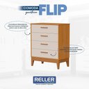 Ver imagem 5 de Jogo de Quarto Infantil Flip Cômoda 4 Gavetas e Berço Americano Areia Fosco/savana - Reller Mó