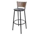 Ver imagem 1 de Banqueta Alta Ratan Hawai Cappuccino - Assento Preto