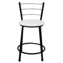 Ver imagem 2 de Kit 4 Unidades Banquetas Bistro Epoxi Preto - Assento Branco