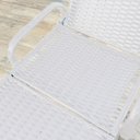 Ver imagem 5 de Kit 1 Espreguiçadeira Reclinável Alumínio Madrid Branca com Mesa de Centro