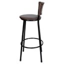 Ver imagem 4 de Kit 3 Banquetas Alta Ratan Hawai Café - Assento Marrom