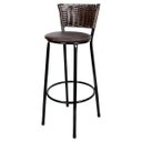 Ver imagem 2 de Kit 3 Banquetas Alta Ratan Hawai Café - Assento Marrom
