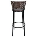 Ver imagem 5 de Kit 3 Banquetas Alta Ratan Hawai Café - Assento Marrom