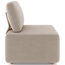 Ver imagem 6 de Poltrona Sala de Estar Decorativa Rovier Veludo Bege Z32 - Mpozenato