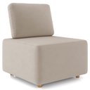 Ver imagem 2 de Poltrona Sala de Estar Decorativa Rovier Veludo Bege Z32 - Mpozenato
