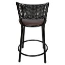 Ver imagem 4 de Banqueta Baixa Ratan Hawai Preto - Assento Marrom