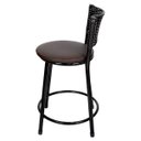 Ver imagem 3 de Banqueta Baixa Ratan Hawai Preto - Assento Marrom