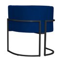 Ver imagem 4 de Poltrona Luana Suede Marinho Base Preto Sala Luxo - Fm