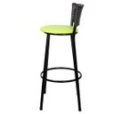 Ver imagem 4 de Kit 3 Unidades Banquetas Bistro Ratan Hawai Preto - Assento Verde