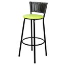 Ver imagem 2 de Kit 3 Unidades Banquetas Bistro Ratan Hawai Preto - Assento Verde
