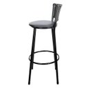 Ver imagem 4 de Kit 3 Unidades Banquetas Bistro Ratan Hawai Preto - Assento Preto