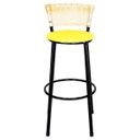 Ver imagem 3 de Kit 2 Banquetas Alta Ratan Hawai Palha - Assento Amarelo