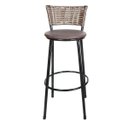 Ver imagem 3 de Kit 4 Banquetas Alta Ratan Hawai Cappuccino - Assento Marrom