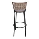 Ver imagem 5 de Kit 4 Banquetas Alta Ratan Hawai Cappuccino - Assento Marrom