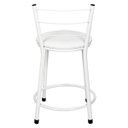 Ver imagem 5 de Kit 4 Banquetas Baixa Epoxi Branca - Assento Branco