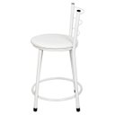 Ver imagem 3 de Kit 4 Banquetas Baixa Epoxi Branca - Assento Branco