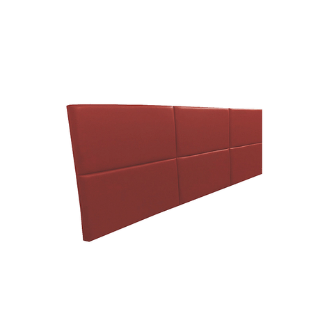 Cabeceira Estofada King 6 Blocos Não É Segredo Courvin Vermelho 195x60