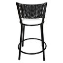 Ver imagem 5 de Kit 2 Unidades Banquetas Baixa Ratan Hawai Preto - Assento Branco