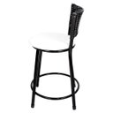 Ver imagem 4 de Kit 2 Unidades Banquetas Baixa Ratan Hawai Preto - Assento Branco