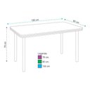 Ver imagem 3 de Mesa Estrutura Cromada MC1010-TP800 Tampo 1500x800x45mm Branco
