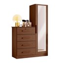 Ver imagem 6 de Cômoda Sapateira 1 Porta Espelho 4 Gavetas Cacau Berna Shop Jm