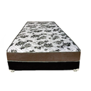 Ver imagem 2 de Cama Box Solteiro Suede Preto + Colchão Solteiro Suede Marrom Orto Molas Bonnel 88x188x55