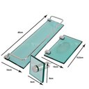 Ver imagem 3 de Kit Porta Shampoo Saboneteira Retangular Porta Toalha Rosto Vildrex Verde