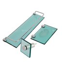 Ver imagem 2 de Kit Porta Shampoo Saboneteira Retangular Porta Toalha Rosto Vildrex Verde