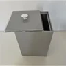 Lixeira Premium em Acrílico 7,5 Litros Escritorio, Lavabo, Cozinha, Copa Esconde Sacola - 3